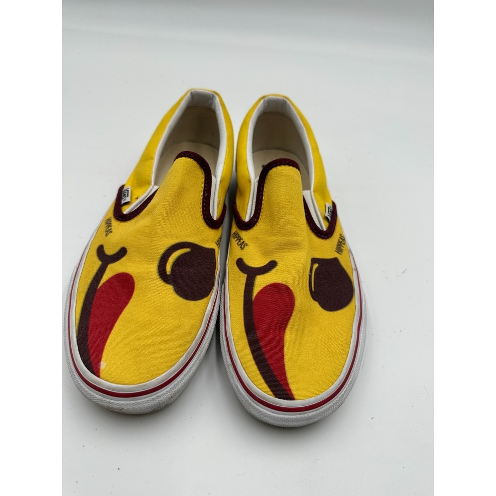 Vans Classic Slip-On Hippeas 721454 Unisex M8/W9.5 Skate Shoes Yellow Sneakers